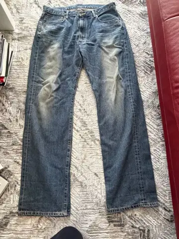 EDWIN 505 데님 36 x 34 오렌지 택 스트레이트 swag