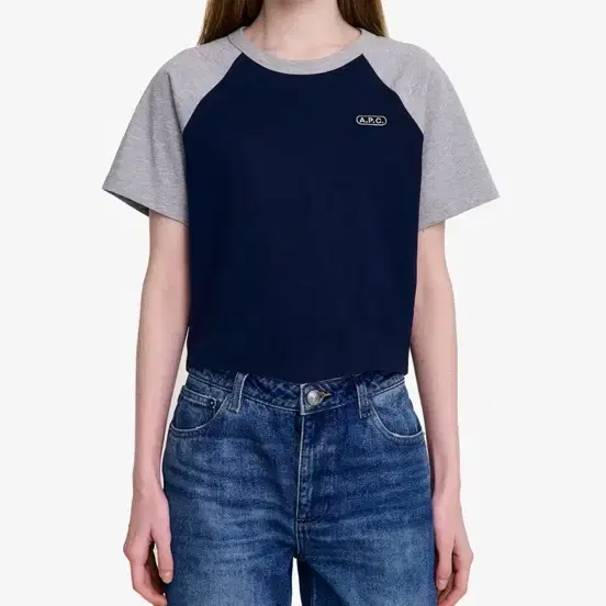 A.P.C. 래글런 반팔티 (네이비)