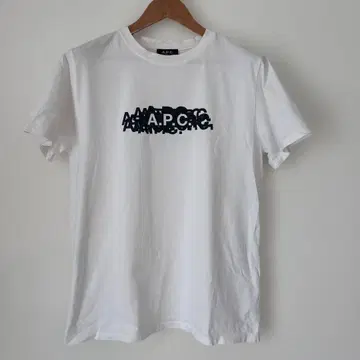 A.P.C. 로고 프린트 티셔츠 화이트 M