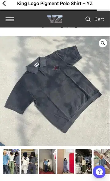 9090 King Logo Pigment Polo Shirt