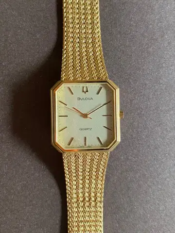 BULOVA 브로바 YK6025 작동 불능 정크 손목시계 골드