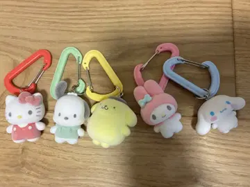 산리오 캐릭터즈 컬러풀 카라비너 마스코트 참 전 5종
