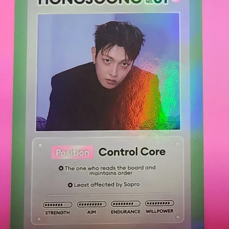 에이티즈 홍중 캐릭터 카드