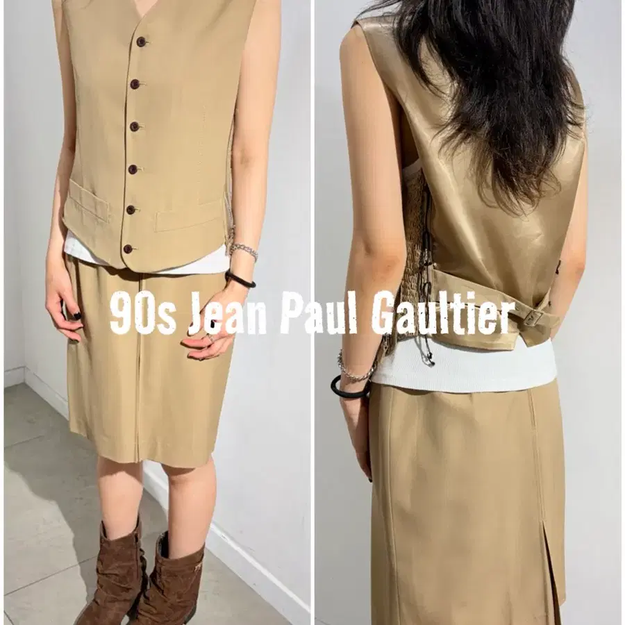 90s Jean Paul Gaultier 장 폴 고티에 아카이브 베스트 스커트 셋업