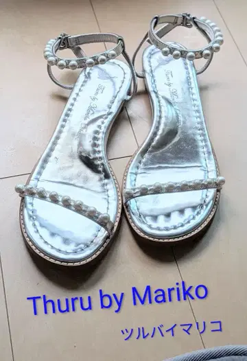 Tsuru by Mariko Oikawa 펄 샌들 실버 39