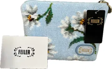 새상품급 새상품 택 포함 FEILER 화이트 마가렛 화장품 잡화 파우치