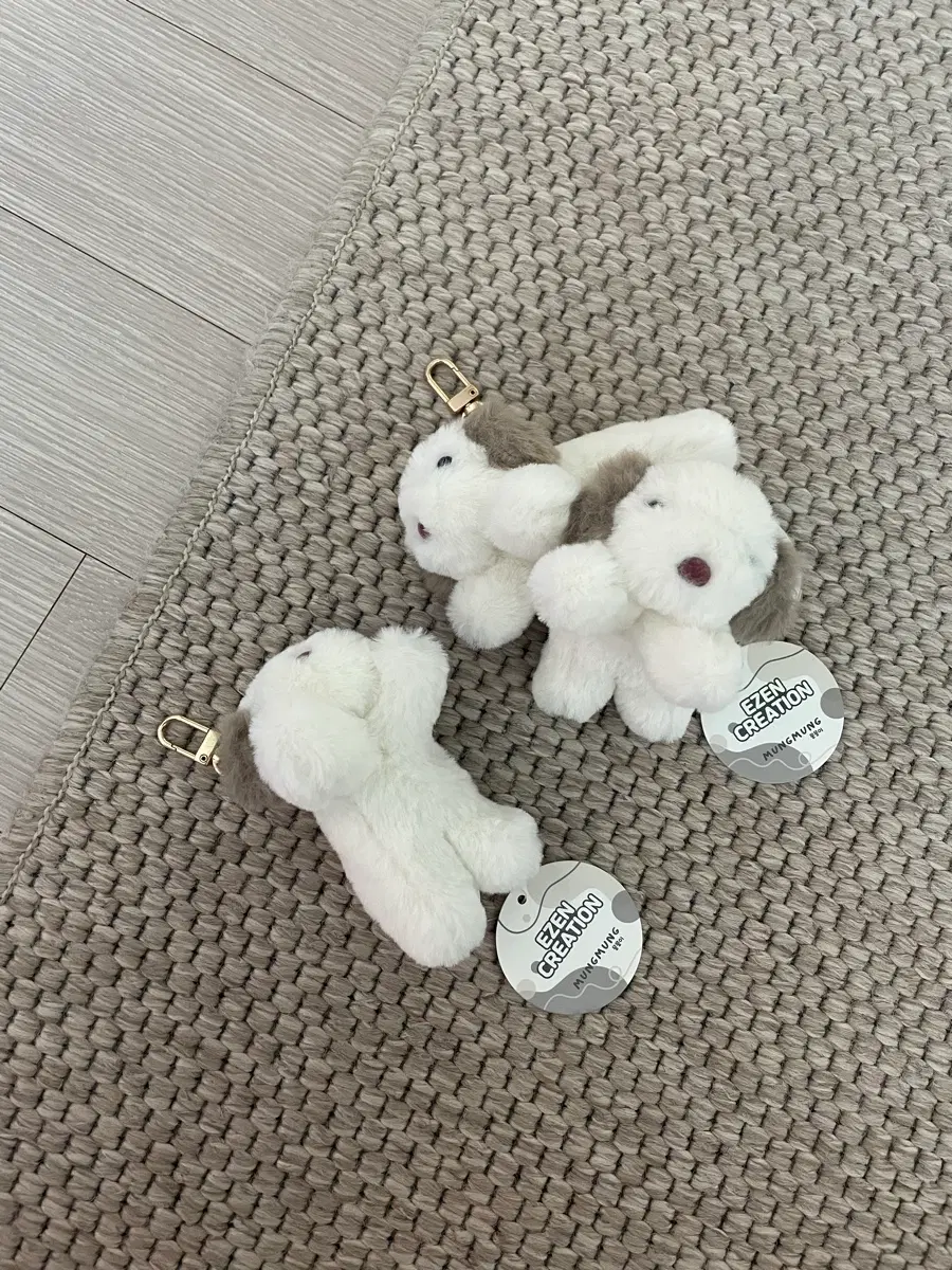[새상품] 뭉뭉이 백설기 강아지 인형 키링