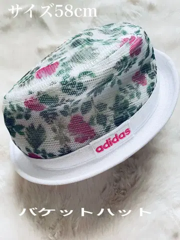 미사용 새상품 adidas 여성용 버킷햇 꽃무늬 58cm