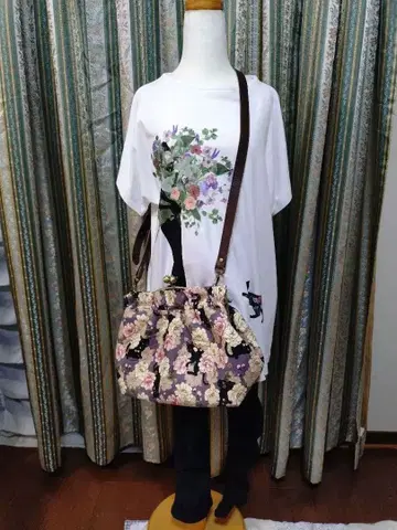 고양이 애호가를 위한 가마구치 숄더백 미사용 핸드메이드 제품