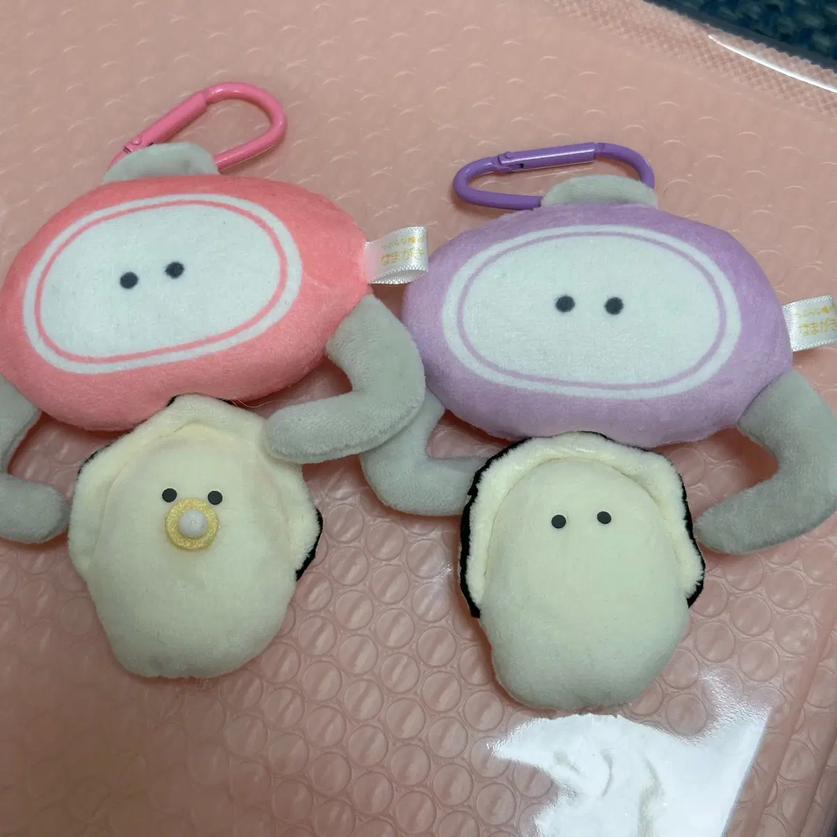 츠부라나히토미 부르부르 크레인 카키 핑크/퍼플