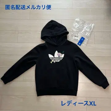 [ 미사용 ] 아디다스 플라워 자수 후드티 여성용 XL 택 포함
