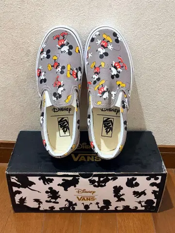 가격 인하 중 미사용 레어 VANS Disney 미키 슬립온 스니커즈