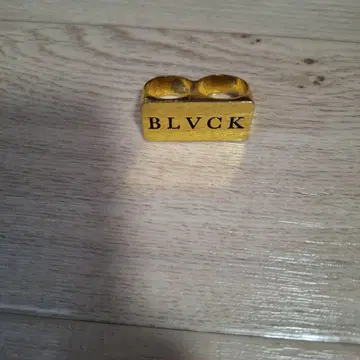 BLVCK 2개 손가락 반지 골드 컬러