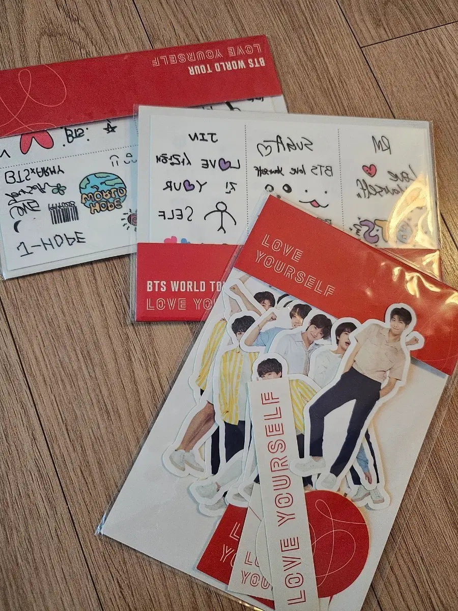 방탄소년단 럽셀콘 스티커 세트 및 타투