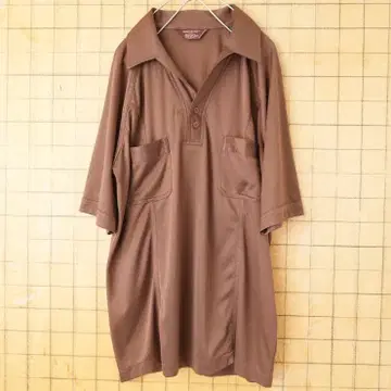 70s 80s USA KINGSPORT 오픈 카라 피케 셔츠 L ss238