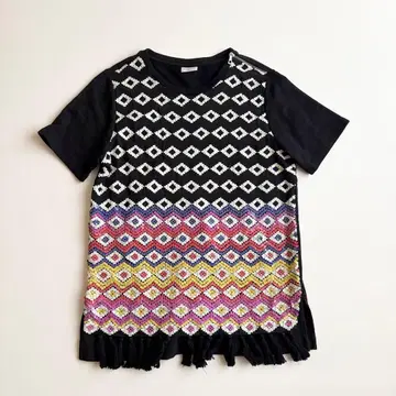 레어 DRIES VAN NOTEN 드리스반노튼 비즈 반팔 T셔츠