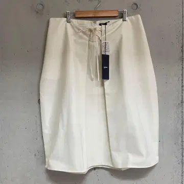 새상품 JIL SANDER NAVY 스커트 아이보리 미디 기장 XL 사이즈