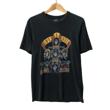 3478 GUNSNROSES 건즈앤로지스 투어T 티셔츠 블랙