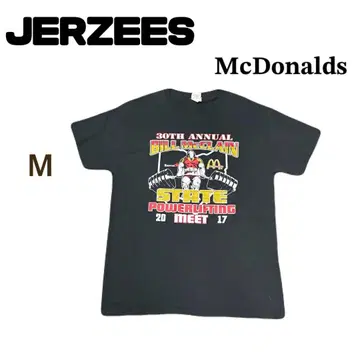 JERZEES 맥도날드 파워리프팅 티셔츠 M US 구제 의류