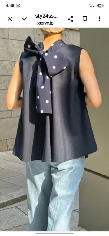완판템 선착순 젠느 백리본 슬리브리스 블라우스