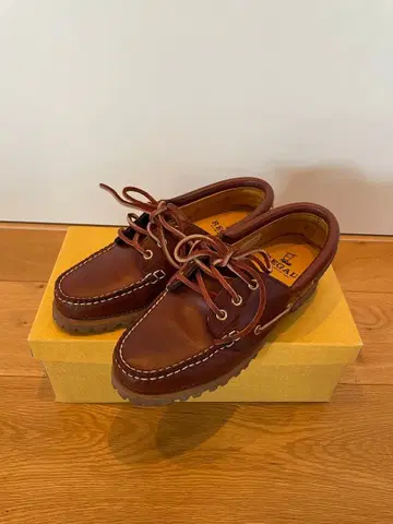 REGAL 리갈 데크 슈즈 천연 가죽 23.5cm N폭 브라운