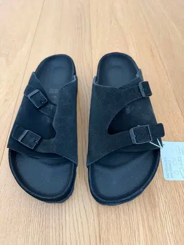 BIRKENSTOCK 샌들 블랙 스웨이드 BEAMS