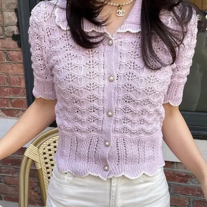 아스띠에 도브 반팔가디건