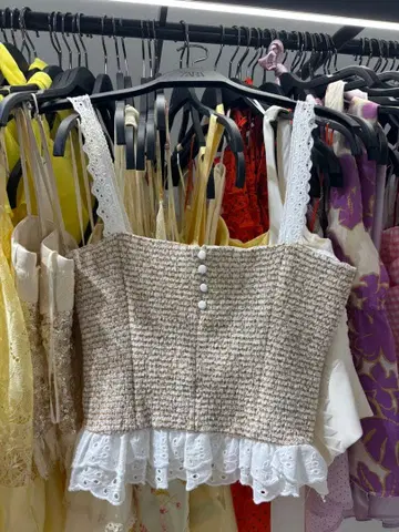 ZARA 뷔스티에 상의 베이지 화이트