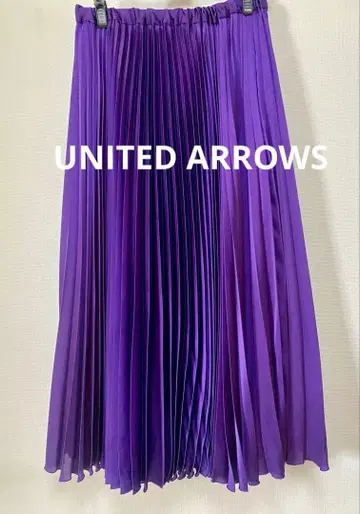 UNITED ARROWS 퍼플 플리츠 스커트