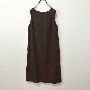 fog linen work 슬리브리스 린넨 원피스