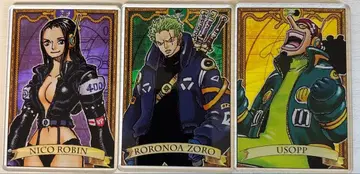 ONE PIECE 스탯 카드 컬렉션 조로, 로빈, 우솝