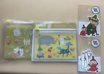 새상품 미개봉 무민 슬라이더 케이스 2개 세트 내수성 내광성 씰 2종류