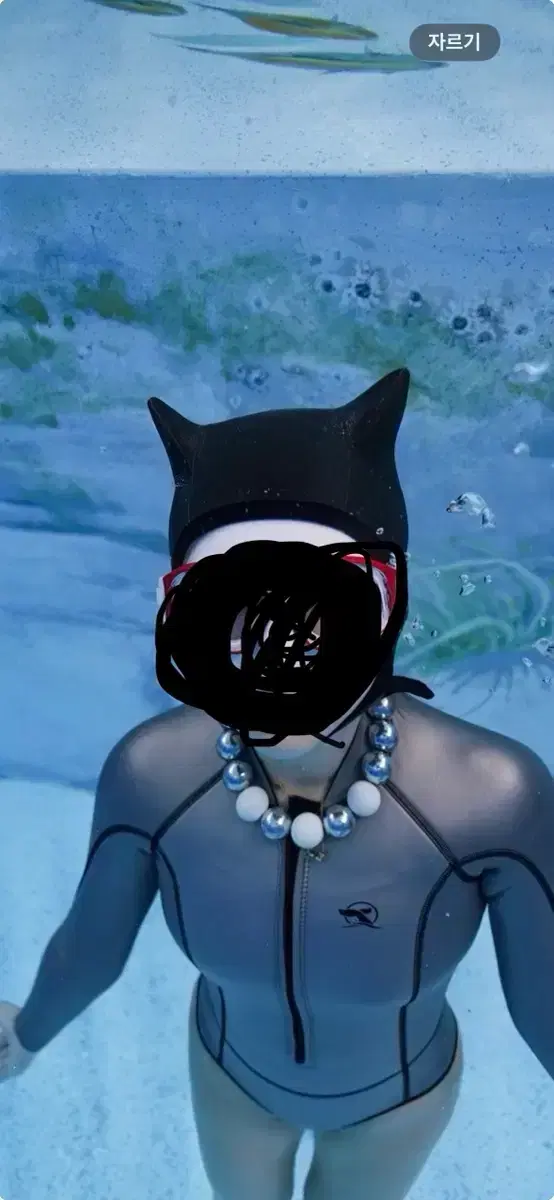 네오플랜 고양이 다이빙후드 프리다이빙 후드 수모