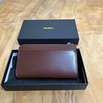 MURA L자형 지퍼 장지갑 브라운