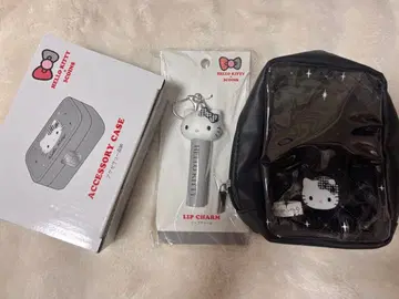 액세서리 수납 클리어 파우치 립 참 쓰리코인즈 헬로키티