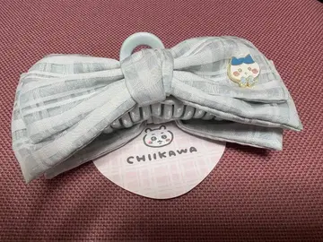 [ 새상품 미사용 ] 치이카와 (먼작귀) 리본 바스 클립 체크 헤어 클립 하치와레
