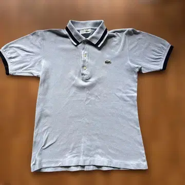 CHEMISE LACOSTE 피케 셔츠 반팔 라이트 블루 사이즈 3