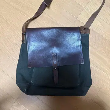 가죽 캔버스 숄더백