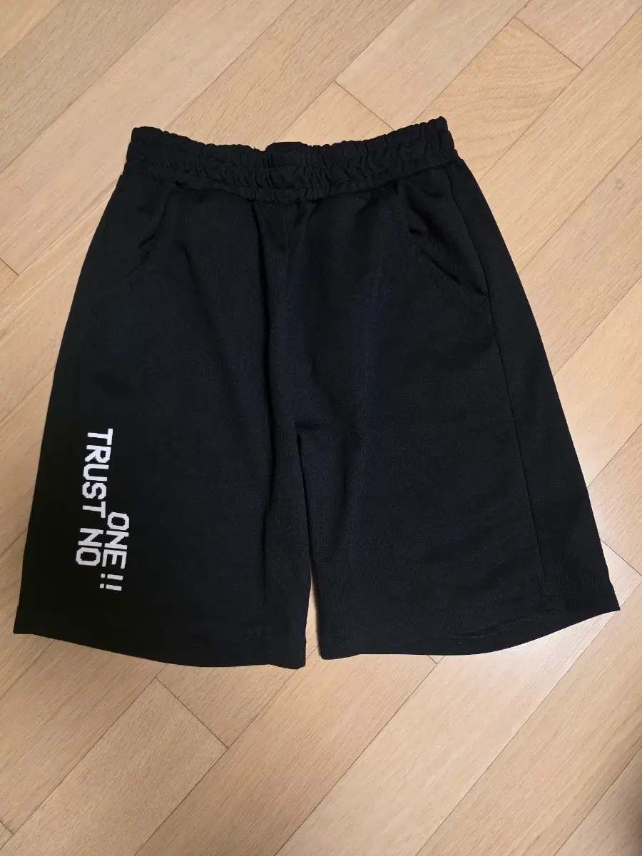 에스핏 키즈 반바지 140 허리밴딩 여름 팬츠 블랙