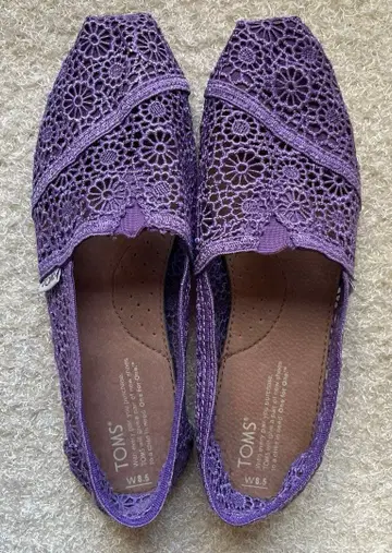 TOMS 모로코 슬립온 25.5cm 퍼플
