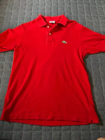 90s 라코스테 피케 셔츠 레드 빈티지