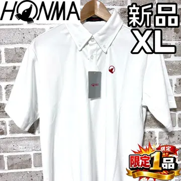 [ 선착순 ] 새상품 혼마 남성용 반팔 피케 셔츠 XL 화이트