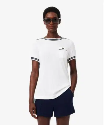 LACOSTE 라코스테 프랑스 메이드 보트넥 리브 T셔츠