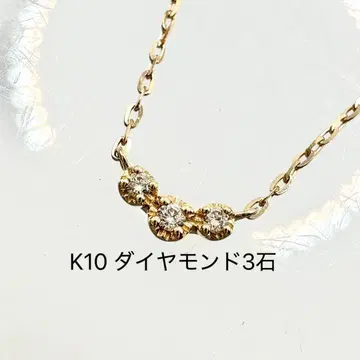 [미사용] agete [WEB 한정판] K10 다이아몬드 목걸이