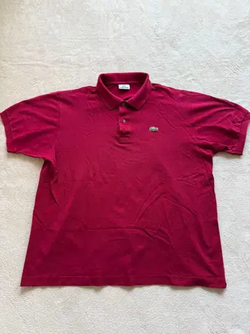 LACOSTE 라코스테 피케 셔츠 유로 와인 레드 사이즈 7