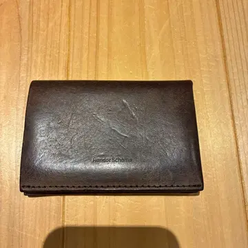Hender Scheme 명함지갑 컴팩트 카드 케이스 다크 브라운