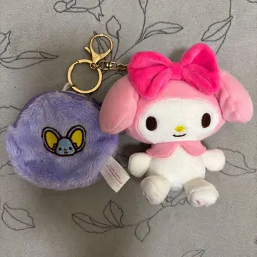 Sanrio 마이멜로디 봉제 인형 and 파우치 키링 새상품