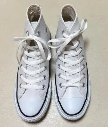 컨버스 올스타 레더 HI 화이트 23cm 새상품