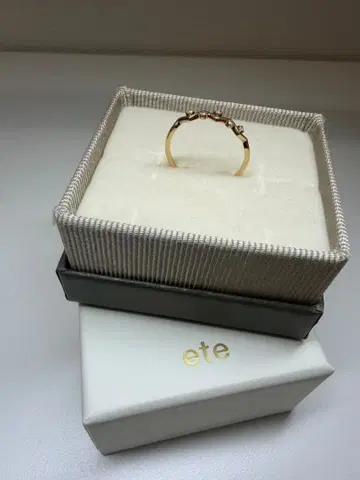 ete 다이아몬드 반지 K10 핑크 골드
