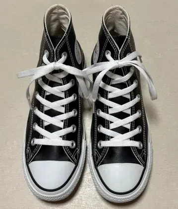 컨버스 올스타 레더 HI 블랙 23.5cm